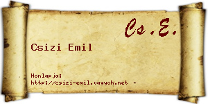 Csizi Emil névjegykártya